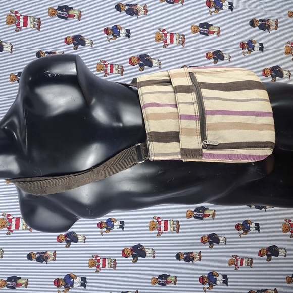 Thirty-One organizer crossbody adjustable strap twill canvas multipocket purse - Picture 3 of 8